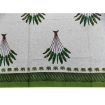 Indian Hand Block Print Rajasthani Art Work Design Sheets Cotton Double Bedsheet Green Color Queen Size Bed Sheet 